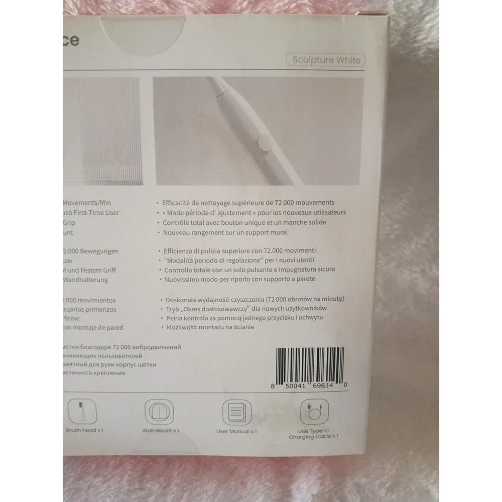 Oclean Endurance Sonic Electric Toothbrush E5501 White USB-C Rechargeable 72,000